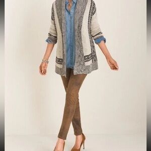 Chico’s Faux Suede Slim Pants Size .5R Worn Luggage